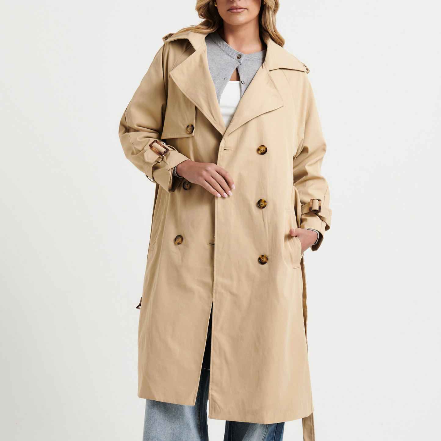 Lia™ | Ajaton ja tyylikäs beige trenssi