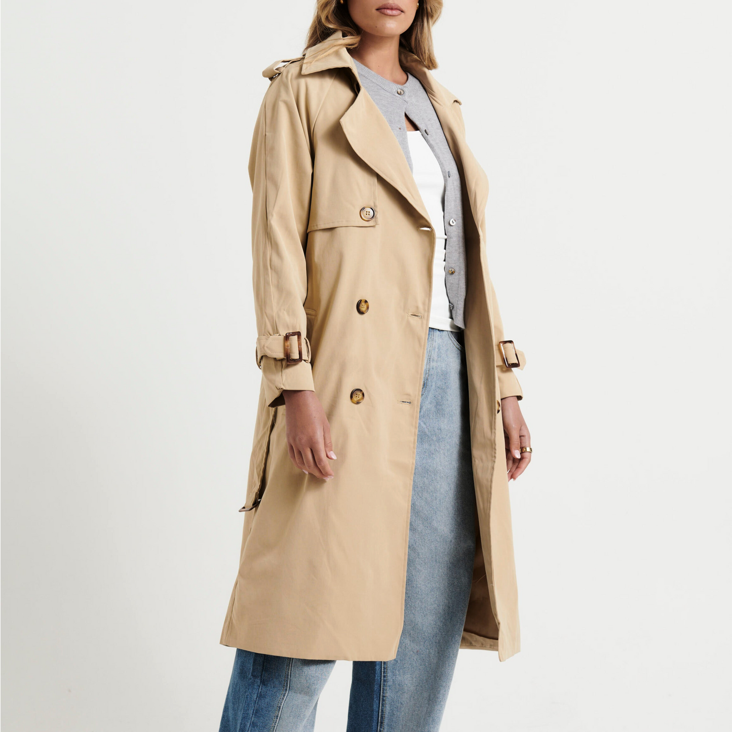Lia™ | Ajaton ja tyylikäs beige trenssi